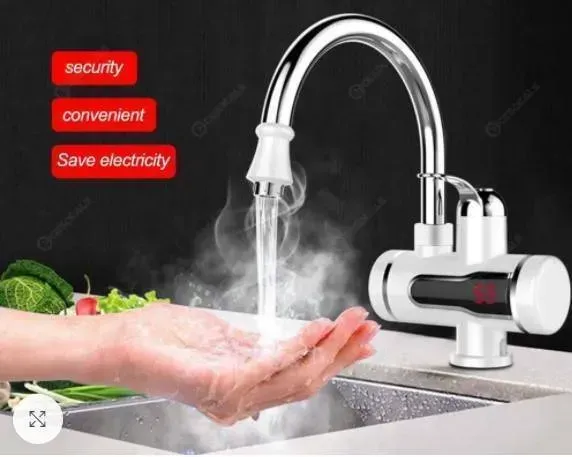 Electric instant hot water tap